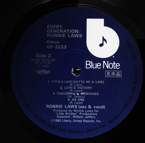 Ronnie Laws - Every Generation (Vinyl, LP, Album, Promo) Very Good Plus (VG+) / Very Good Plus (VG+)