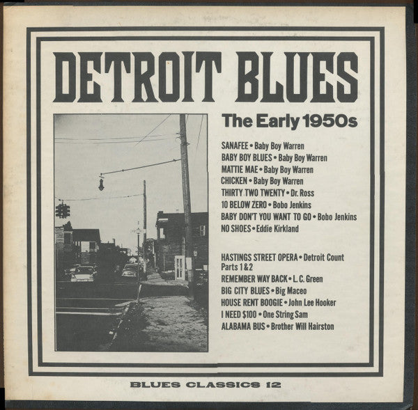 Various - Detroit Blues - The Early 1950s (Vinyl, LP, Compilation) Very Good Plus (VG+) / Good Plus (G+)