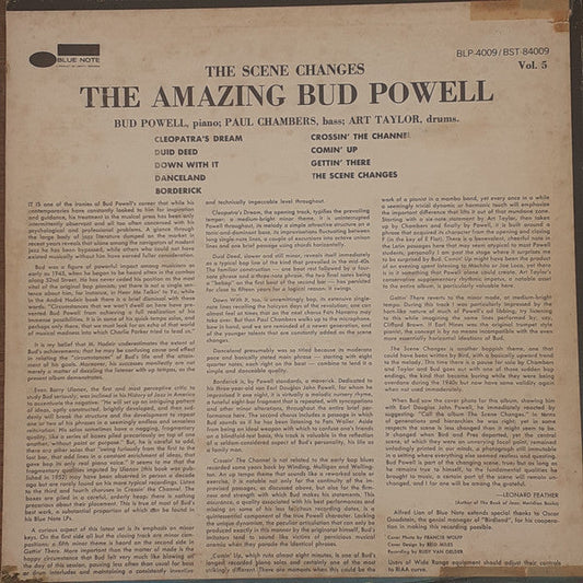 Bud Powell - The Scene Changes, Vol. 5 (Vinyl, LP, Album, Reissue, Stereo) Very Good (VG) / Very Good (VG)