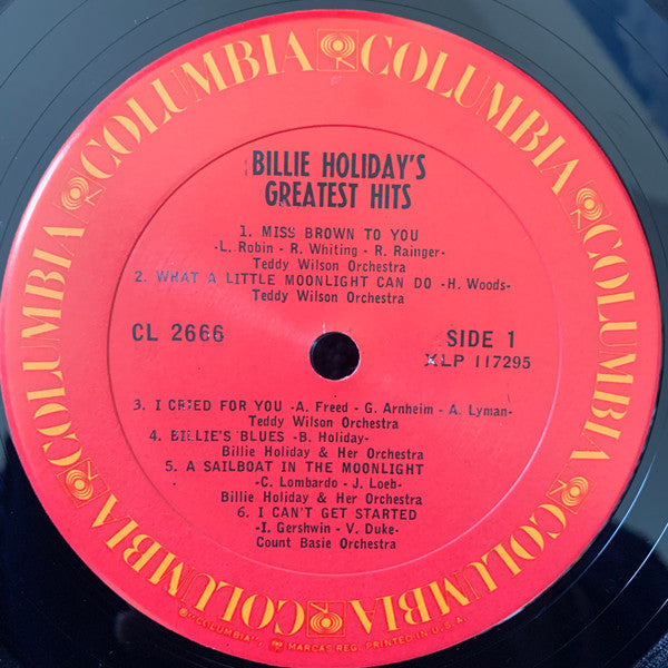 Billie Holiday - Billie Holiday's Greatest Hits (Vinyl, LP, Compilation, Reissue, Mono) Very Good (VG) / Good Plus (G+)