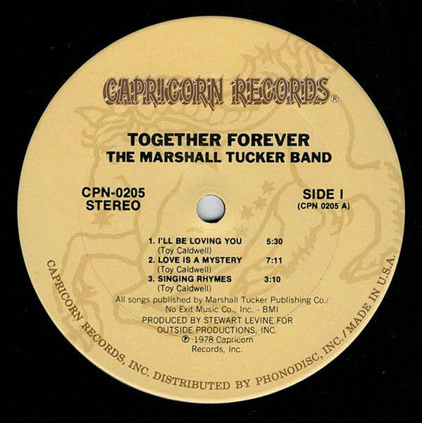 The Marshall Tucker Band - Together Forever (Vinyl, LP, Album, Stereo) Very Good Plus (VG+) / Very Good (VG)