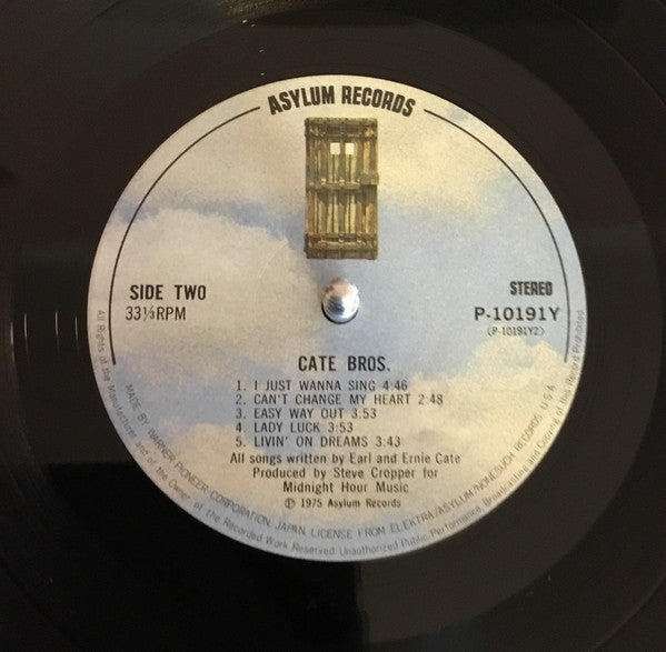Cate Brothers - Cate Bros. (Vinyl, LP, Album, Stereo) Very Good (VG) / Very Good (VG)