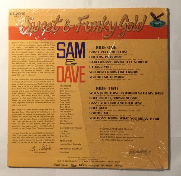 Sam & Dave - Sweet & Funky Gold (Vinyl, LP, Compilation, Stereo) Good Plus (G+) / Near Mint (NM or M-)