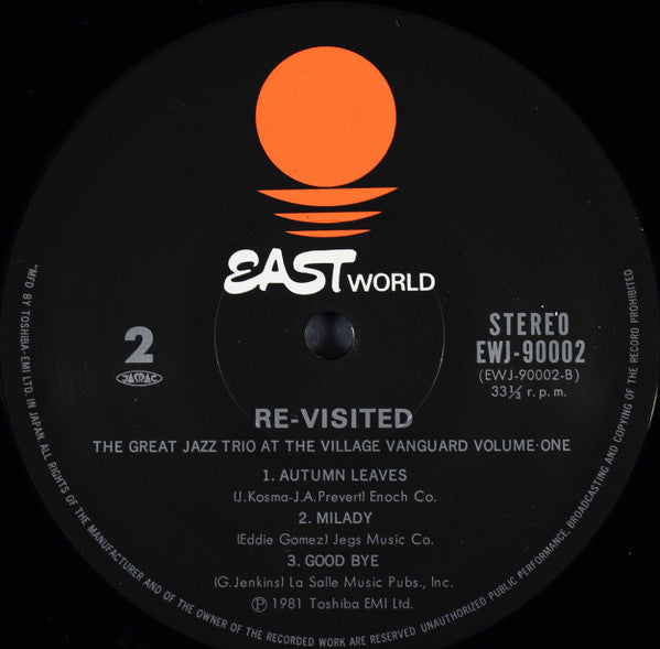 The Great Jazz Trio - Re-Visited - The Great Jazz Trio At The Villa...