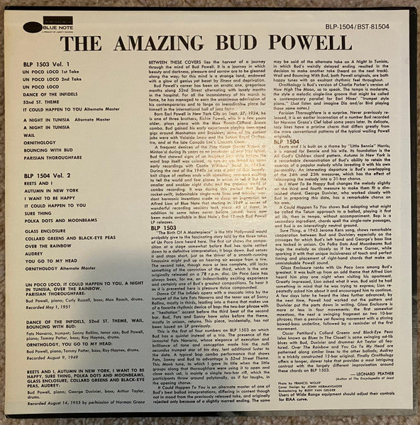 Bud Powell - The Amazing Bud Powell (Volume 2) (Vinyl, LP, Album, R...