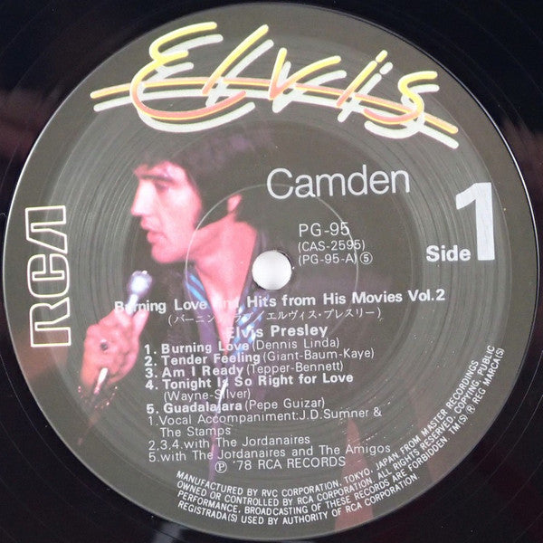 Elvis Presley - Burning Love And Hits From His Movies Vol. 2 (Vinyl, LP, Compilation, Reissue, Stereo) Very Good Plus (VG+) / Very Good (VG)