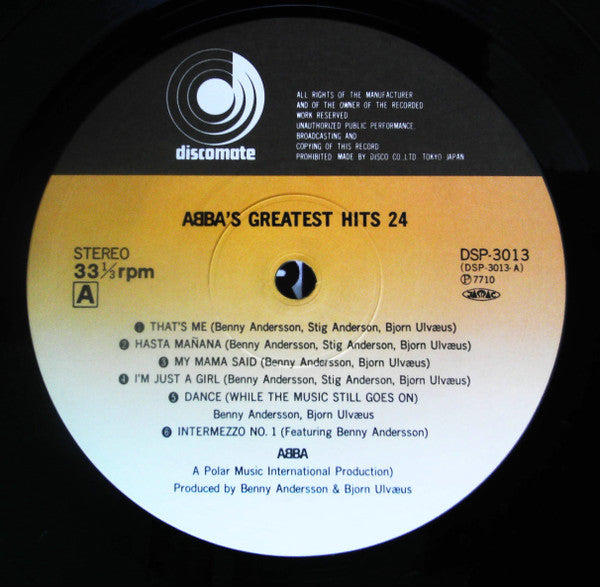 ABBA - ABBA's Greatest Hits 24 (Vinyl, LP, Compilation, Repress)