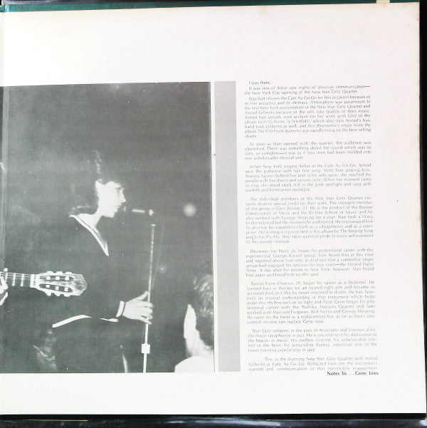 The New Stan Getz Quartet - Getz Au Go Go (Vinyl, LP, Album, Stereo) Very Good Plus (VG+) / Very Good (VG)