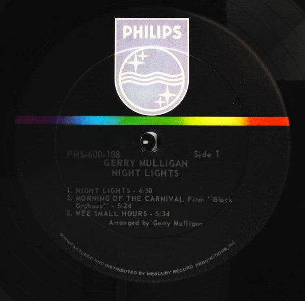Gerry Mulligan - Night Lights (Vinyl, LP, Album, Stereo)