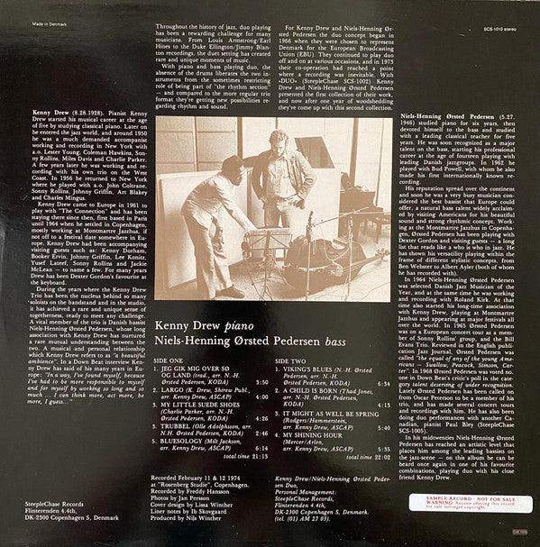 Kenny Drew - Duo 2 (Vinyl, LP, Album, Reissue, Stereo) Very Good Plus (VG+) / Very Good Plus (VG+)
