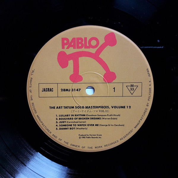 Art Tatum - The Tatum Solo Masterpieces, Vol. 12 (Vinyl, LP, Album) Very Good Plus (VG+) / Very Good Plus (VG+)