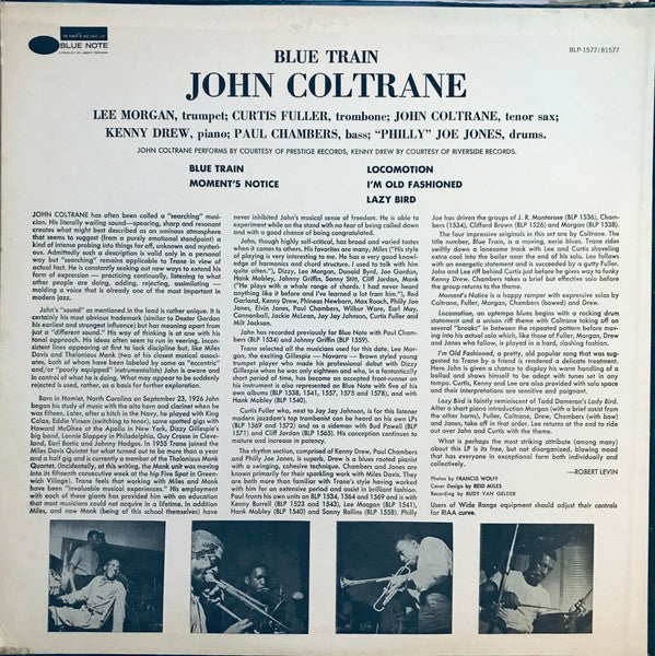 John Coltrane - Blue Train (Vinyl, LP, Album, Reissue, Stereo) Very Good (VG) / Good Plus (G+)