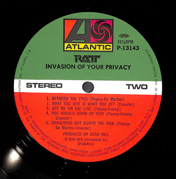 Ratt - Invasion Of Your Privacy (Vinyl, LP, Album)