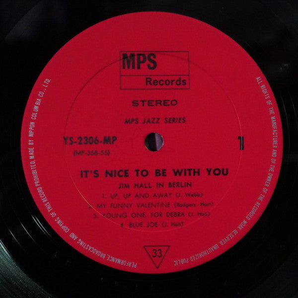 Jim Hall - It's Nice To Be With You (Vinyl, LP, Stereo) Very Good (VG) / Very Good Plus (VG+)