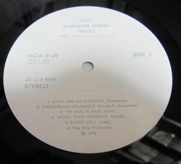 McKendree Spring - Tracks (Vinyl, LP, Album, Promo) Very Good Plus (VG+) / Good Plus (G+)