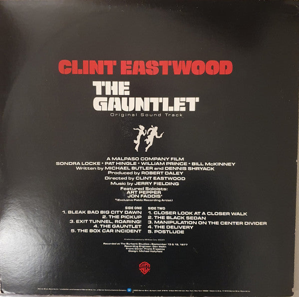 Jerry Fielding - The Gauntlet (Original Sound Track) (Vinyl, LP, Album) Very Good Plus (VG+) / Very Good (VG)