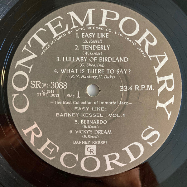 Barney Kessel - 'Easy Like' Barney Kessel Volume 1 (Vinyl, LP, Album, Reissue, Mono) Good Plus (G+) / Good (G)