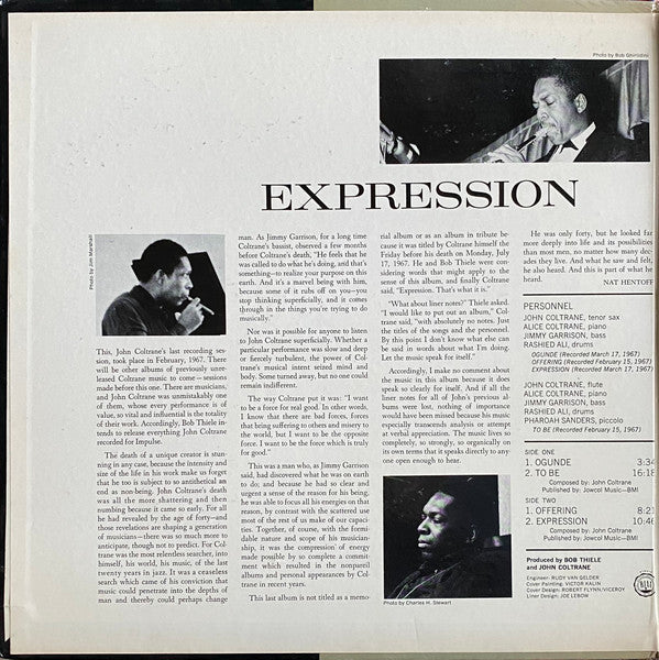 John Coltrane - Expression (Vinyl, LP, Album, Stereo) Good Plus (G+) / Good Plus (G+)