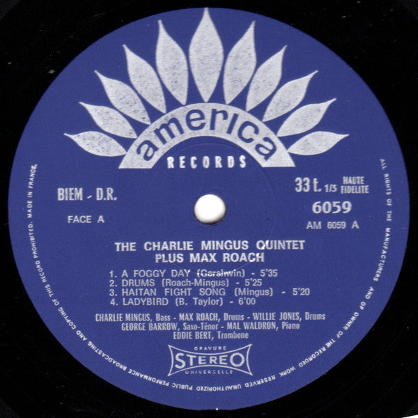 The Charles Mingus Quintet - The Charles Mingus Quintet + Max Roach (Vinyl, LP, Album, Reissue, Stereo) Very Good (VG) / Very Good (VG)