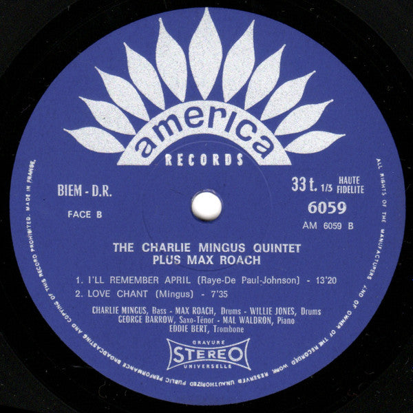 The Charles Mingus Quintet - The Charles Mingus Quintet + Max Roach (Vinyl, LP, Album, Reissue, Stereo) Very Good (VG) / Very Good (VG)
