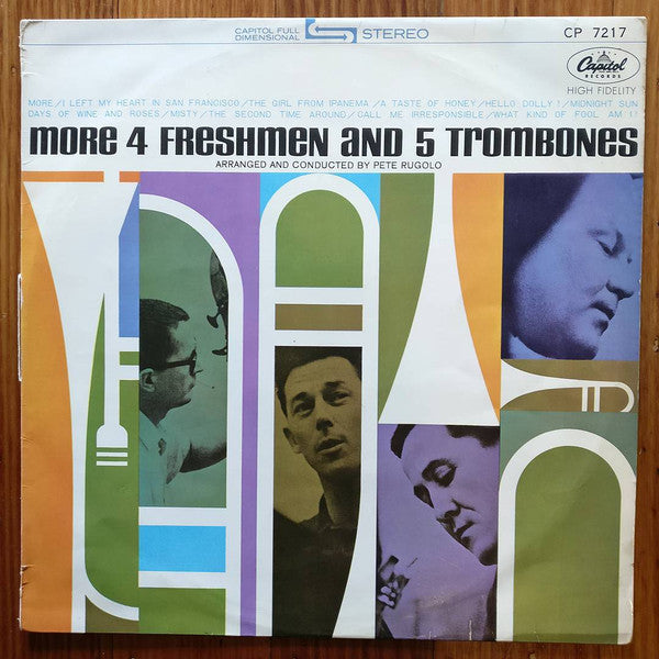 The Four Freshmen - More 4 Freshmen And 5 Trombones (Vinyl, LP, Stereo, Album) Very Good Plus (VG+) / Very Good (VG)