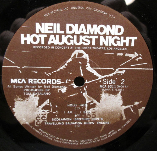 Neil Diamond - Hot August Night (2xVinyl, LP) Very Good Plus (VG+) / Very Good Plus (VG+)