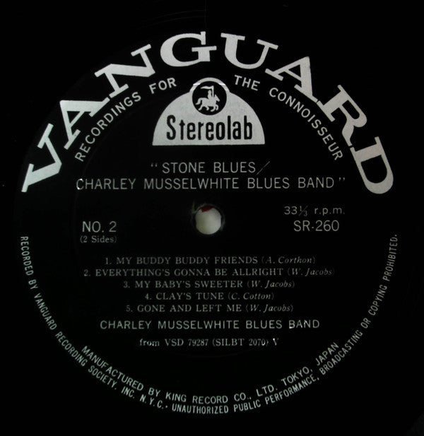 Charlie Musselwhite Blues Band - Stone Blues (Vinyl, LP, Album) Very Good Plus (VG+) / Good Plus (G+)
