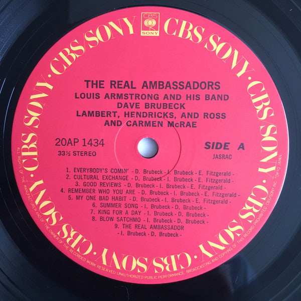 Louis Armstrong And His Band - The Real Ambassadors (Vinyl, LP, Album, Reissue, Stereo) Very Good Plus (VG+) / Very Good (VG)