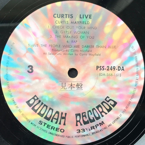 Curtis Mayfield - Curtis / Live! (2xVinyl, LP, Album, Promo) Near Mint (NM or M-) / Very Good Plus (VG+)