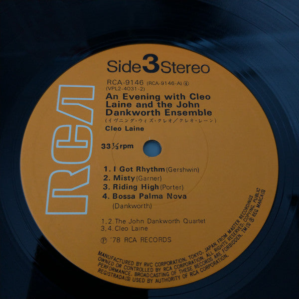 Cleo Laine - An Evening With Cleo Laine And The John Dankworth Quartet (2xVinyl, LP, Album, Stereo) Very Good Plus (VG+) / Very Good Plus (VG+)