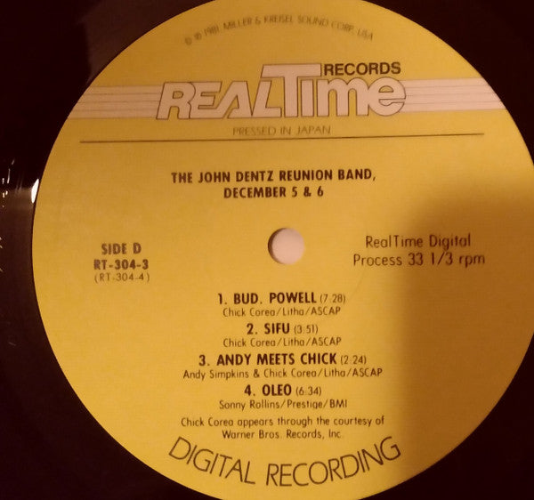 The John Dentz Reunion Band - December 5 & 6 (2xVinyl, LP) Very Good Plus (VG+) / Very Good (VG)