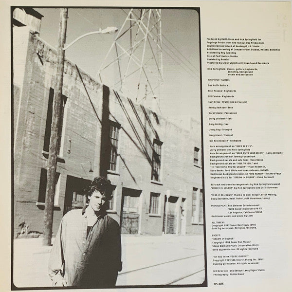 Rick Springfield - Rock Of Life (Vinyl, LP, Album, Promo, Stereo) Very Good Plus (VG+) / Good Plus (G+)