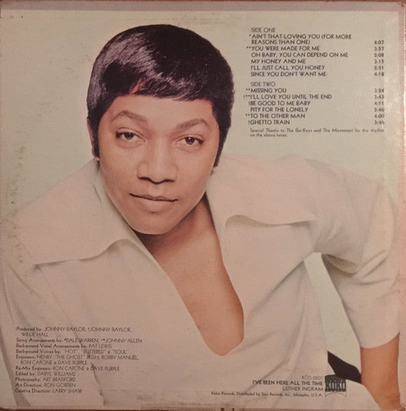 Luther Ingram - I've Been Here All The Time (Vinyl, LP) Very Good (VG) / Poor (P)