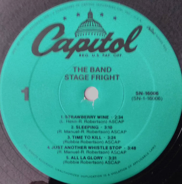 The Band - Stage Fright (Vinyl, LP, Album, Reissue) Near Mint (NM or M-) / Near Mint (NM or M-)