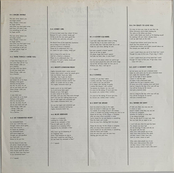 Sarah Vaughan - Linger Awhile (Vinyl, LP, Album, Reissue, Mono) Near Mint (NM or M-) / Near Mint (NM or M-)