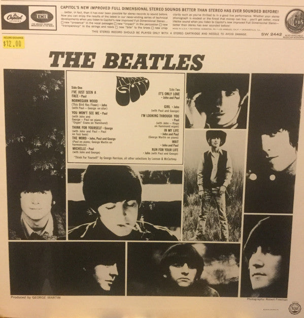 The Beatles - Rubber Soul (Vinyl, LP, Album, Reissue, Stereo) Near Mint (NM or M-) / Very Good Plus (VG+)