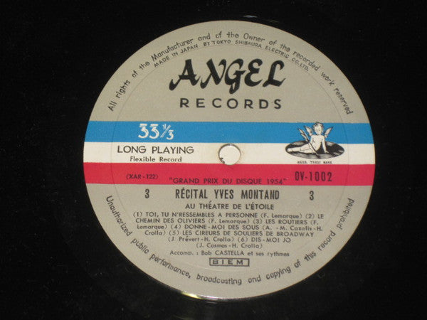 Yves Montand - Théâtre De L'Étoile Récital Vol.2 (Vinyl, LP, Album) Very Good Plus (VG+) / Very Good (VG)