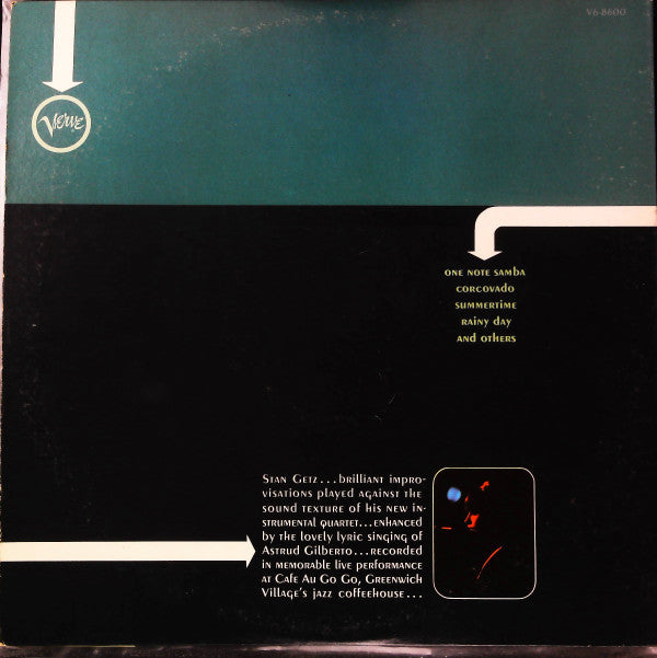 The New Stan Getz Quartet - Getz Au Go Go (Vinyl, LP, Album, Stereo) Very Good Plus (VG+) / Very Good (VG)