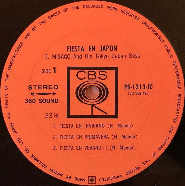 The Tokyo Cuban Boys - Fiesta En Japon = 祭りの四季 - 日本の祭囃子 (Vinyl, LP, Album, Stereo) Very Good Plus (VG+) / Very Good (VG)