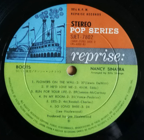 Nancy Sinatra - Boots = Ugly You (Vinyl, LP, Album, Stereo) Very Good (VG) / Good Plus (G+)