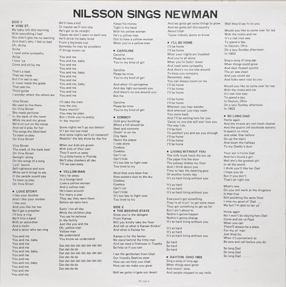 Harry Nilsson - Nilsson Sings Newman (Vinyl, LP, Album, Reissue) Very Good Plus (VG+) / Very Good Plus (VG+)