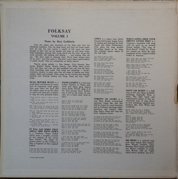 Various - American Folksay Ballads And Dances Volumes I & II (Vinyl, LP, Compilation, Mono) Good Plus (G+) / Good Plus (G+)