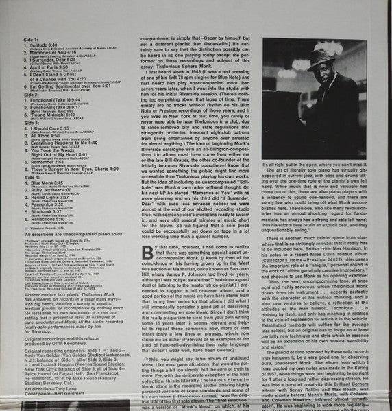 Thelonious Monk - Pure Monk (2xVinyl, LP, Compilation, Remastered, Stereo) Good Plus (G+) / Good (G)