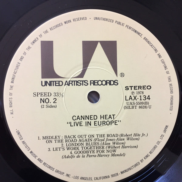 Canned Heat - '70 Concert: Recorded Live In Europe (Vinyl, LP) Near Mint (NM or M-) / Very Good Plus (VG+)