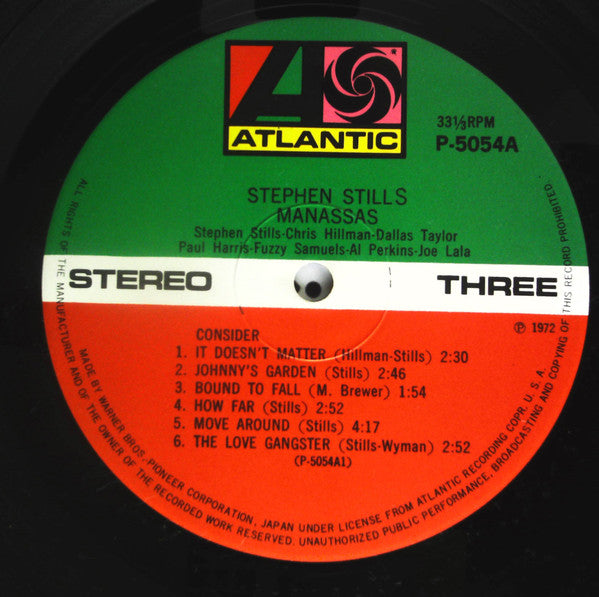 Stephen Stills - Manassas (2xVinyl, LP, Album) Very Good Plus (VG+) / Very Good Plus (VG+)