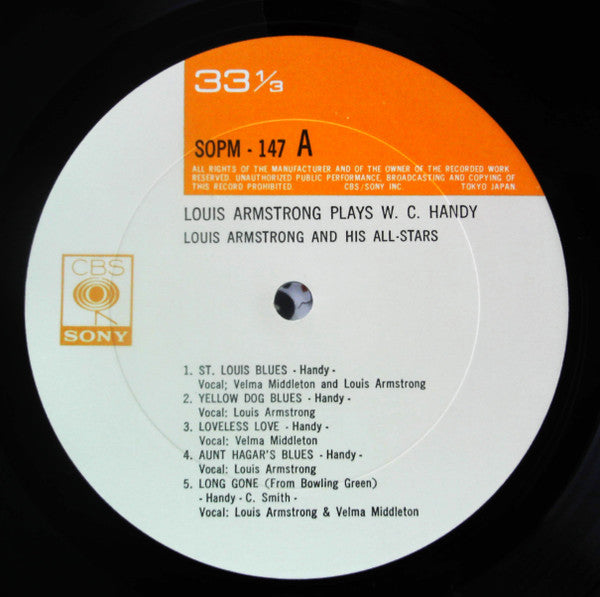 Louis Armstrong - Plays W.C. Handy (Vinyl, LP, Reissue, Mono) Very Good (VG) / Good Plus (G+)