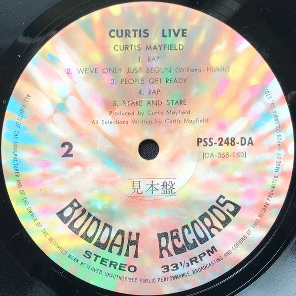 Curtis Mayfield - Curtis / Live! (2xVinyl, LP, Album, Promo) Near Mint (NM or M-) / Very Good Plus (VG+)