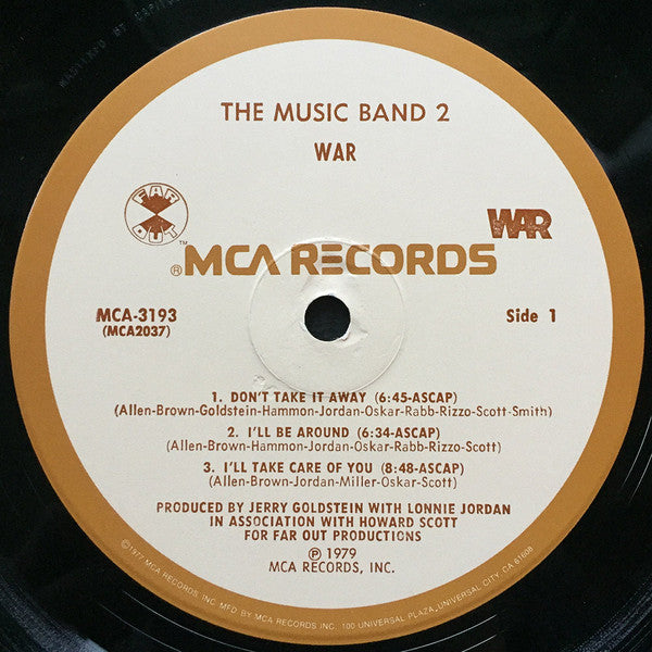 War - The Music Band 2 (Vinyl, LP, Album) Very Good (VG) / Very Good Plus (VG+)