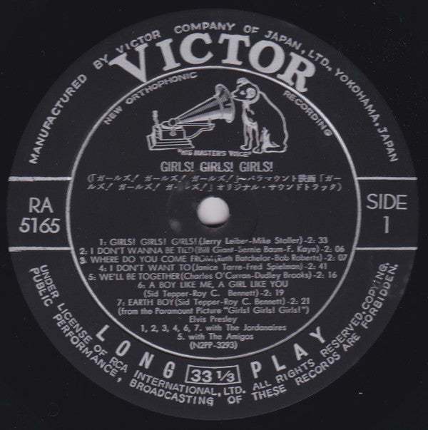 Elvis Presley - Girls! Girls! Girls! (Vinyl, LP, Album, Mono)