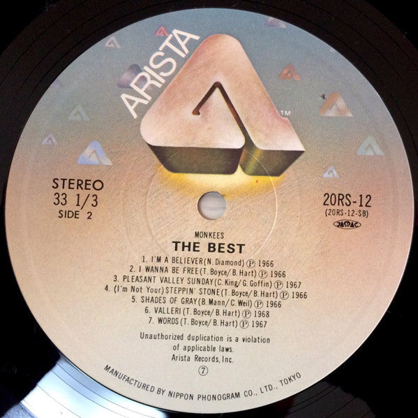 The Monkees - The Best (Vinyl, LP, Compilation) Very Good (VG) / Near Mint (NM or M-)